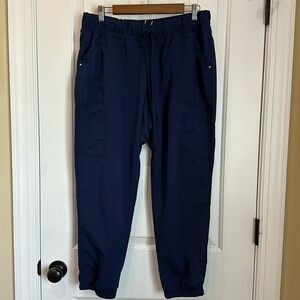 Scrubstar Women's Ultimate Stretch Twill Yoga Drawstring Cargo Jogger Scrub Pant